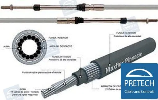 "ENGINE CONTROL CABLE 3300S SS  30 "" =