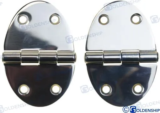 OVAL INOX HINGE 78X56 (PACK 2)