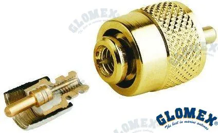 CONECTOR PL259 MACHO GOLD PARA RG58