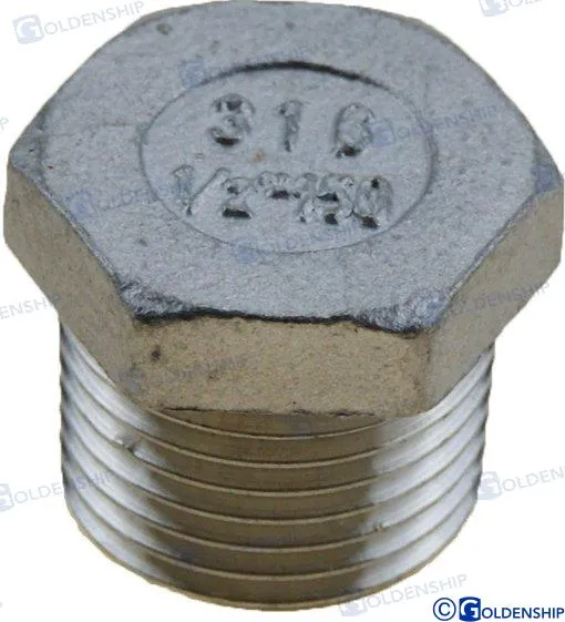 HEX HEAD PLUG  AISI 316   1"