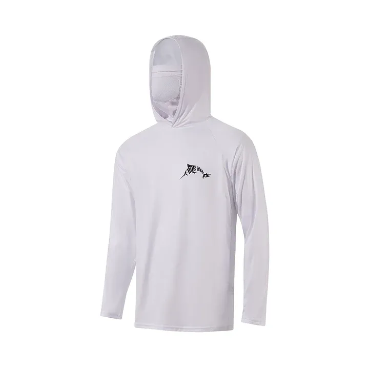 Performance Hoody With Built-in Face Mask Natty King White