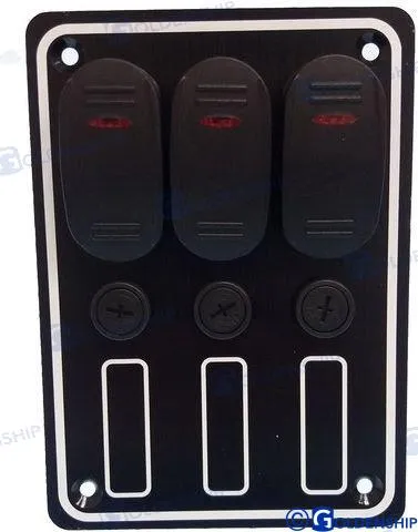 3 GANG WATERPROOF SWITCH PANEL