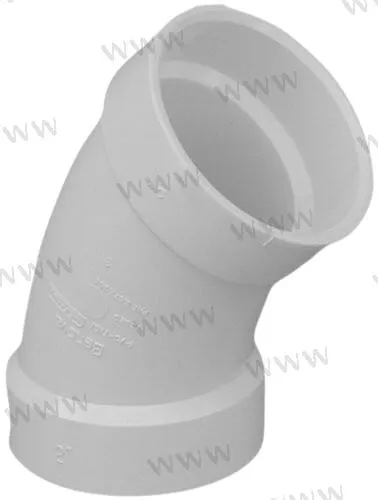 3.00" X 45 DEG ELBOW, WHITE