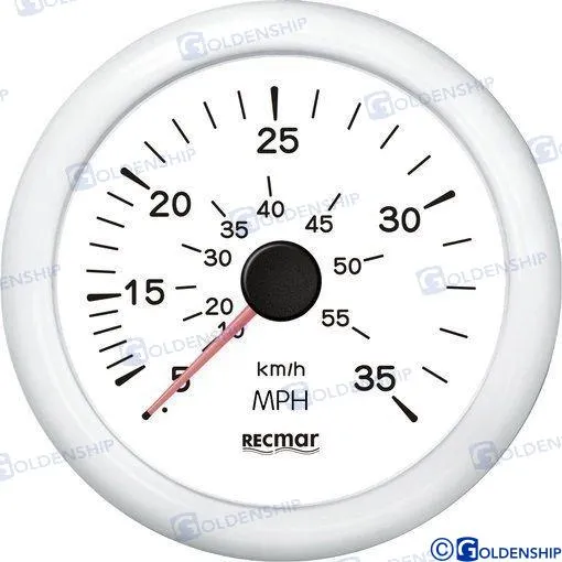 SPEEDOMETER 0/35 MPH WHITE