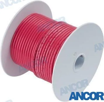 8'  TINNED COPPER WIRE 10 AWG (5MM²) RED