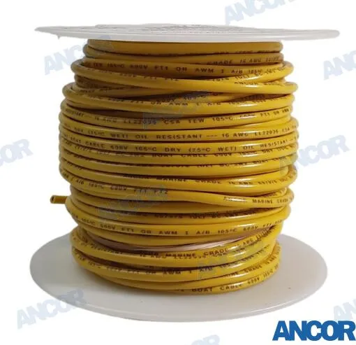 WIRE 16AWG (1MM²) YELLOW 100FT