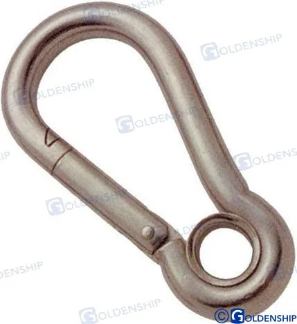 SPRING HOOK W/EYELET 5X50 MM (PACK 25)