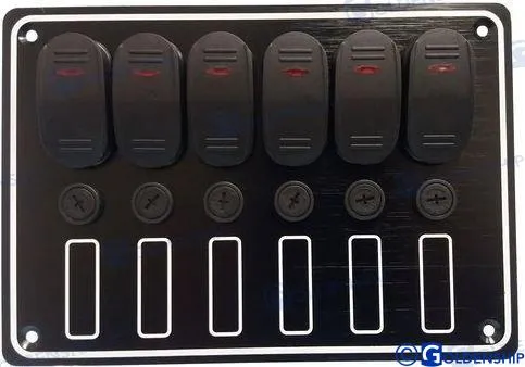 6 GANG WATERPROOF SWITCH PANEL