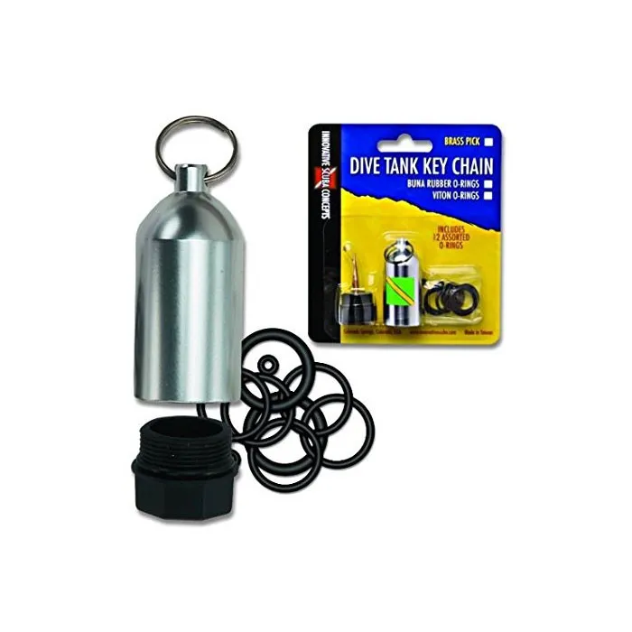 Innovative Scuba Tank O-Ring Dive Kit Keychain with Pick