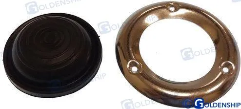 RUBBER CAP WITH S.S. FLANGE BLACK