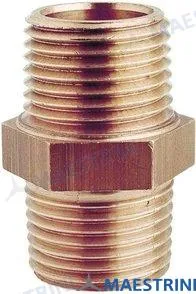 DOUBLE SCREW NIPPLE BRONZE 1 1/2"