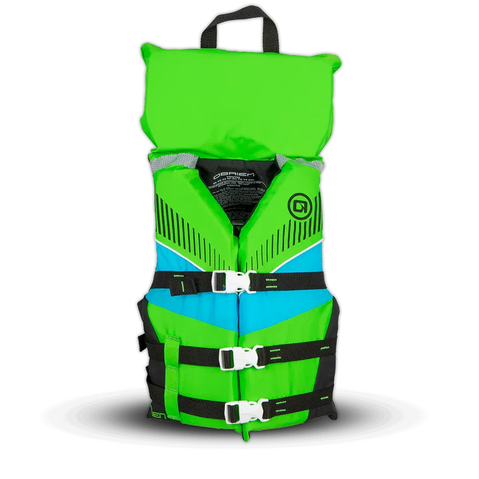 O'Brien Youth Nylon Life Jacket w/ Collar - Green