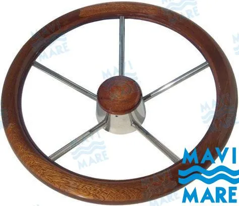 STAINLESS-WOOD STEERING WHEEL