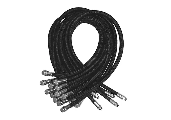 Diluent hose for Suit inflation - Black 3/8 - QD 75cm