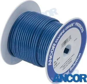 500'  TINNED COPPER WIRE 18 AWG BLUE (0,