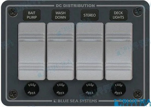 PANEL WATERPROOF 12VDC 4 POS. HORZ.