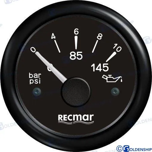 OIL PRESSURE 10-184º 0/10 BAR BLACK