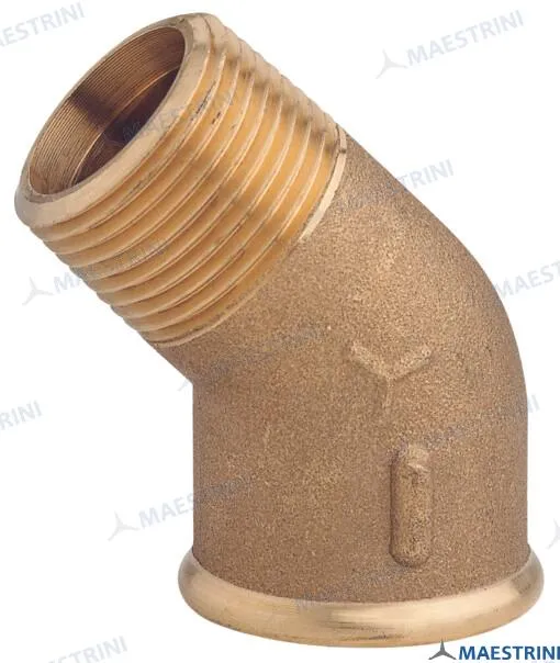 ELBOW 45° M.F.  1''1/4 BRASS CR