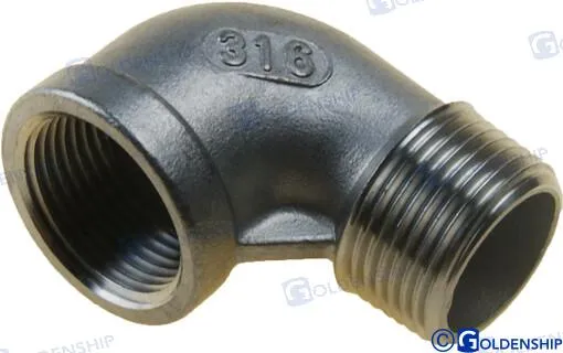 S.S. 90º ELBOW FEM/MALE 3/4"