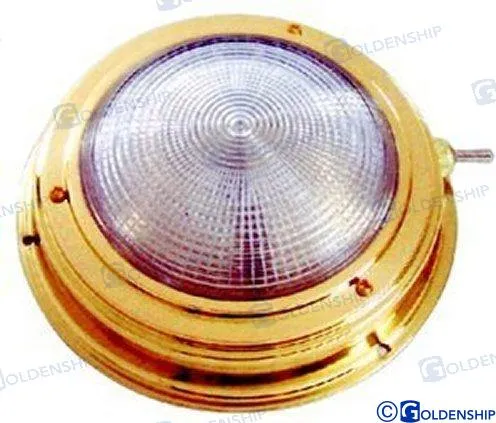 DOME LIGHT BRASS 3"