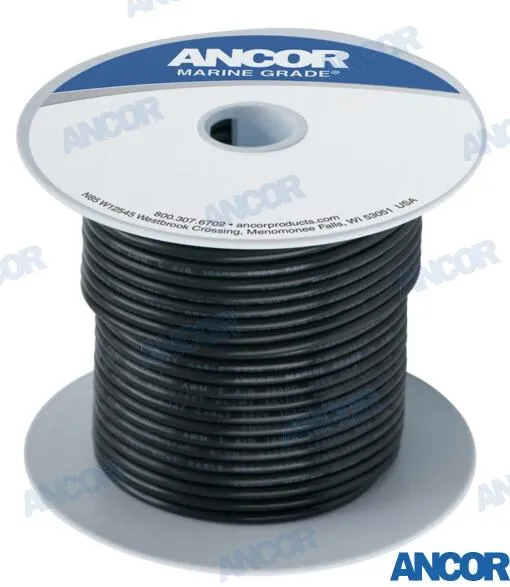 500' TINNED COPPER WIRE 18 AWG BLACK