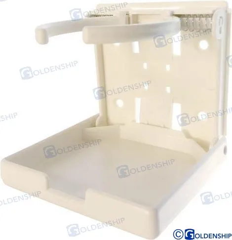 DRINK HOLDER, PLASTIC FRONT OPENINIG WHI