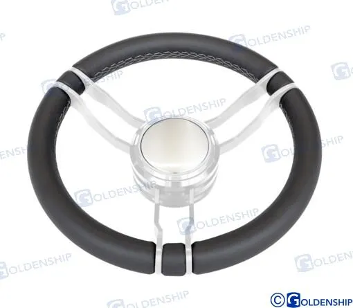 STEERING WHEEL TINO LEATHER 350 MM BLACK