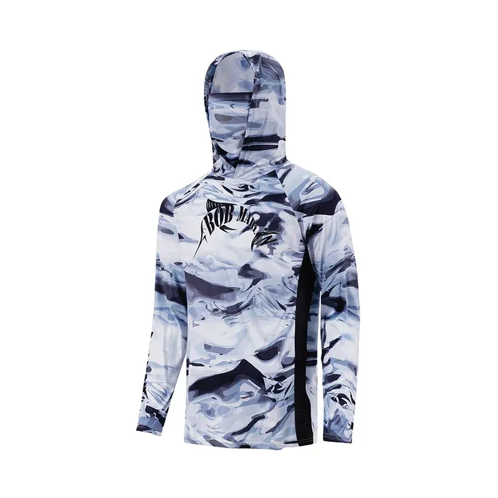 Performance Hoody With Built-in Face Mask Grey Storm