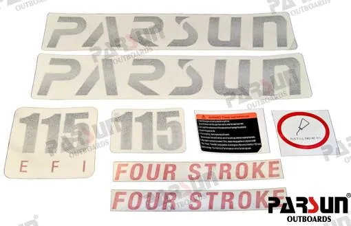 FULL SET OF F115 STICKERS, TOP COWLING