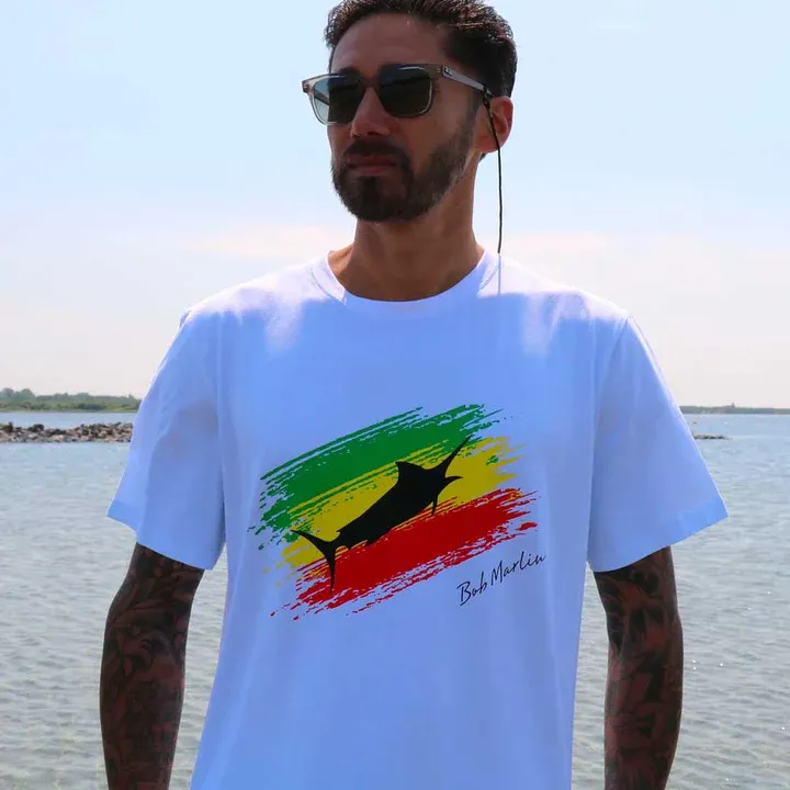 T-Shirt Rasta Flag White