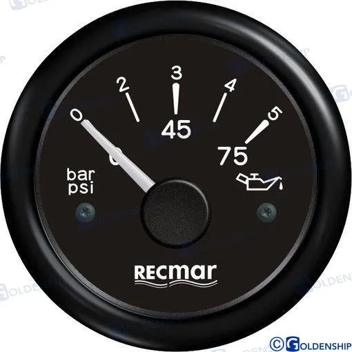 OIL PRESSURE 10-184º 0/5 BAR BLACK