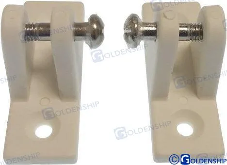 90º DECK HINGE NYLON WHITE (2)