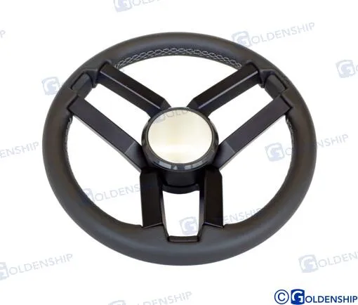 STEERING WHEELLEATHER BOLCA 350 MM BLACK