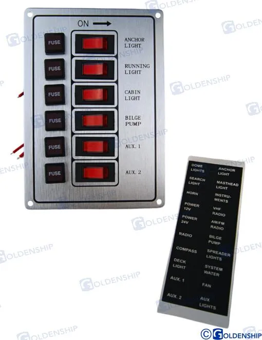 SWITCH PANEL 6S SILVER