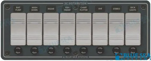 PANEL WATERPROOF 12VDC 8 POS. HORZ.