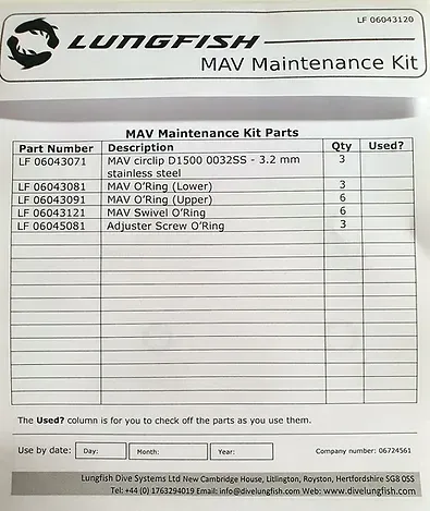 MAV Spares Kit