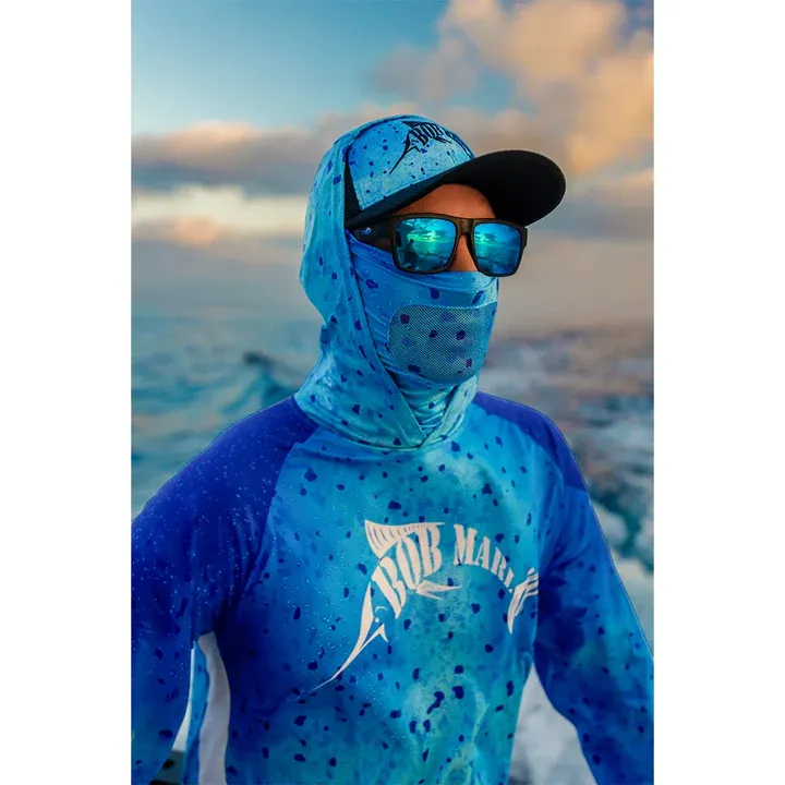 Performance Hoody With Built-in Face Mask Bob Mahi Blue