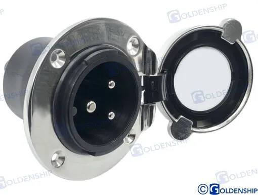 BASE SOCKET PORT INOX 16A