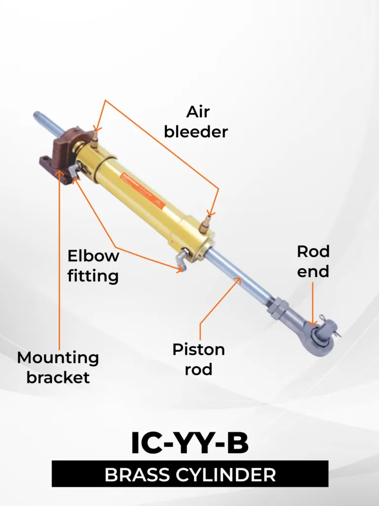 HYDRAULIC STEERING SYSTEM FOR SINGLE INBOARD | Brass| For Engines upto 50 Hp