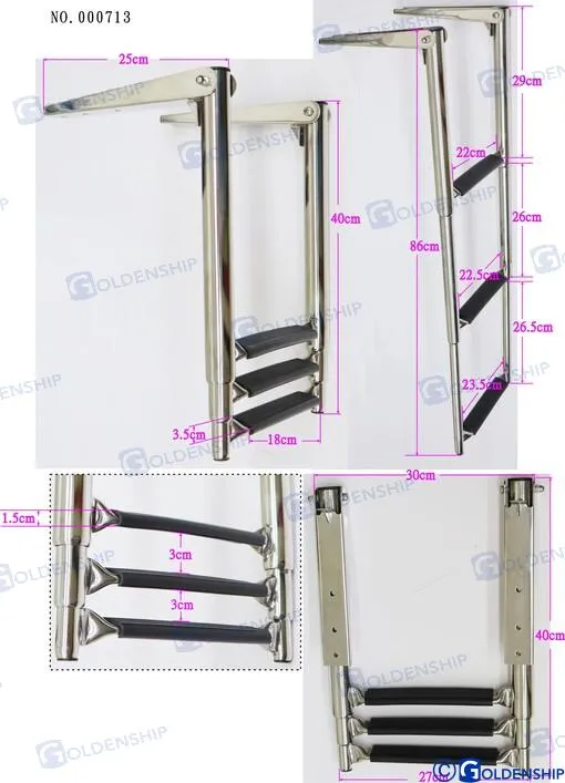 TELESCOPIC LADDER AISI316 3S. 86*25