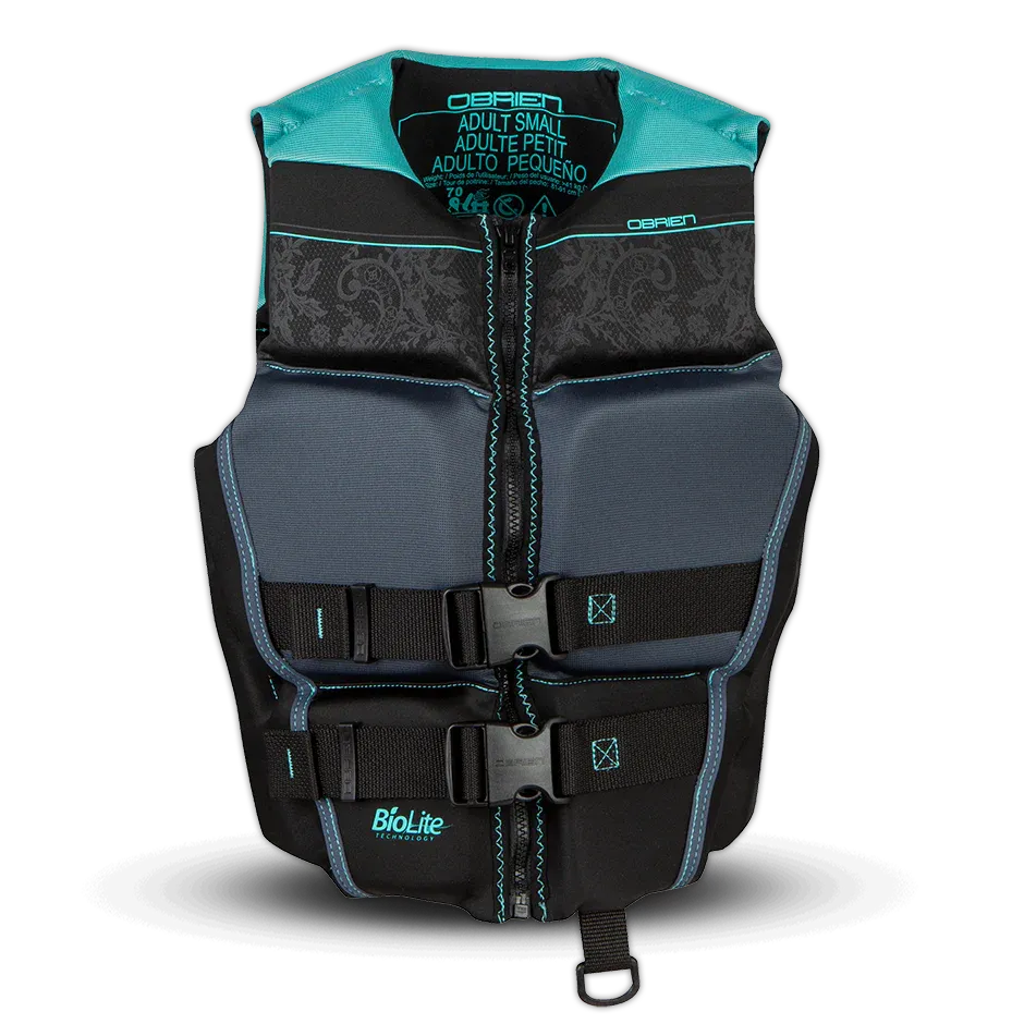 O'Brien Women's Flex V-Back Life Jacket - Teal (2022)