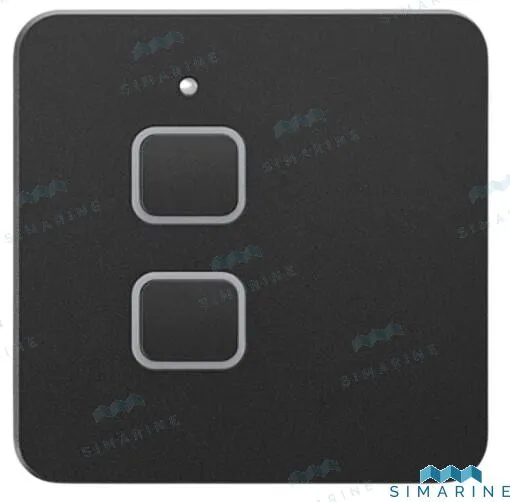 NEREIDE LIGHT SWITCH - 2 BUTTONS BLACK