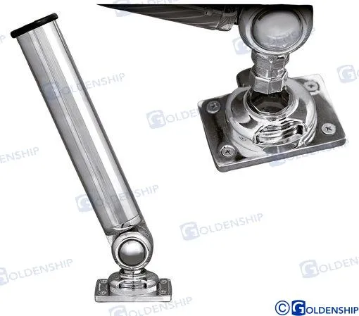 CHROMED BRASS "CLICK" ROD HOLDER 360º