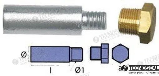 ANODE WITH PLUG FOR YANMAR