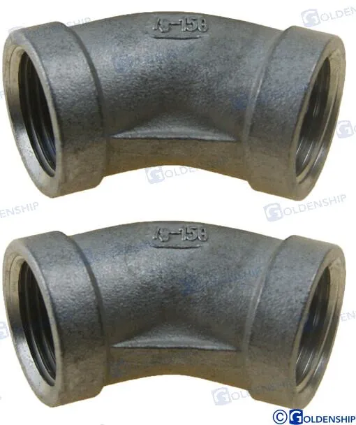 45º ELBOW BANDED INOX 3/8" (2)