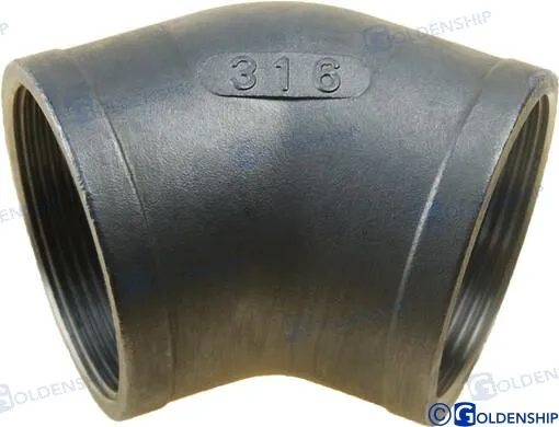 45º ELBOW BANDED  AISI 316   2"