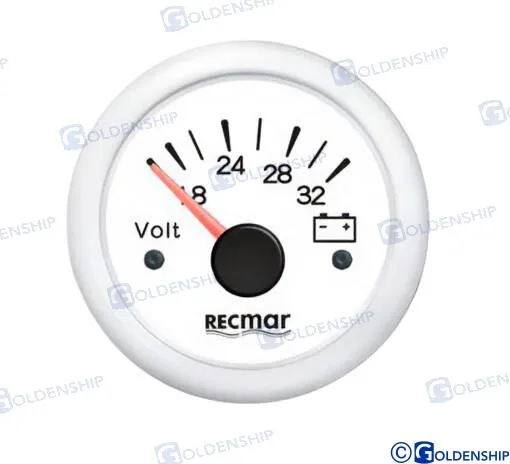 VOLTMETER  8 / 32V WHITE