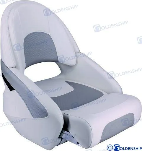 SEAT PLASTIC SHELL WHITE/GREY