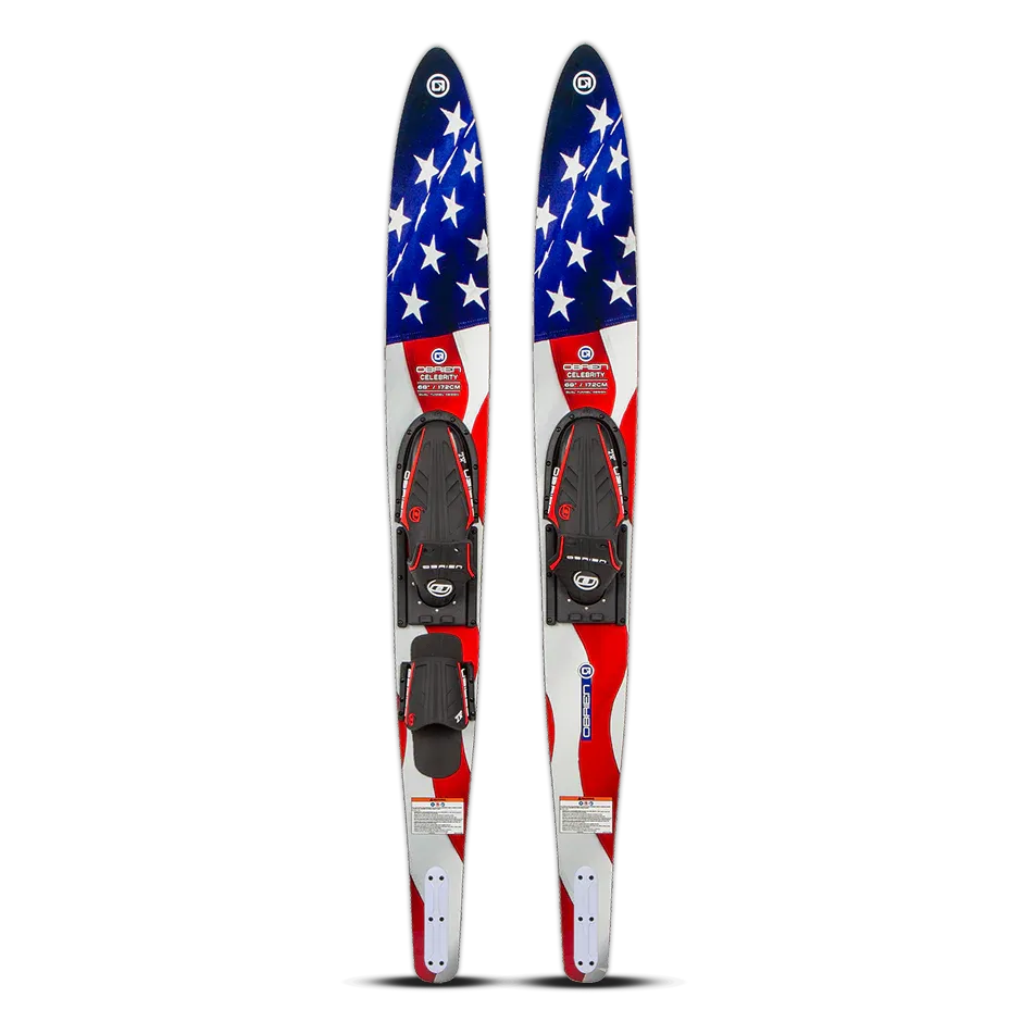 O'Brien Celebrity 68" Combo Waterskis - Flag