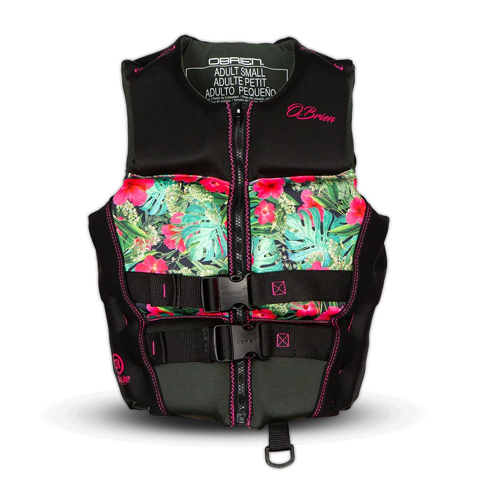 O'Brien Women's Flex V-Back Life Jacket - Pink Floral